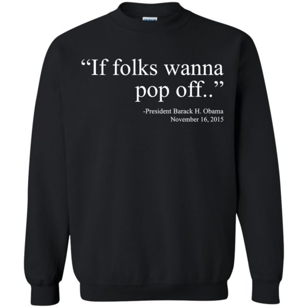 folks wanna pop off sweatshirt - black