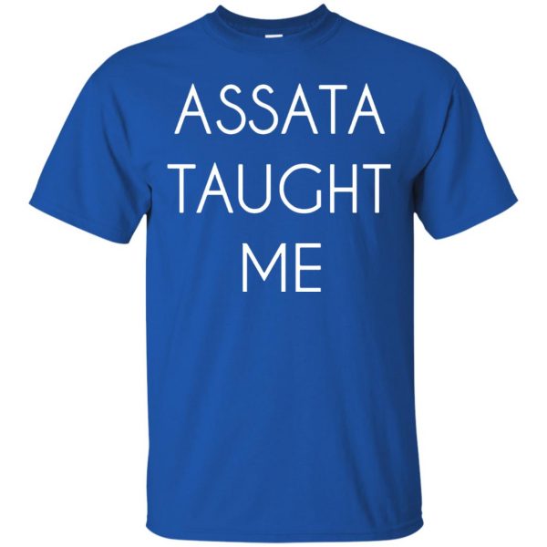 assata taught me t shirt - royal blue