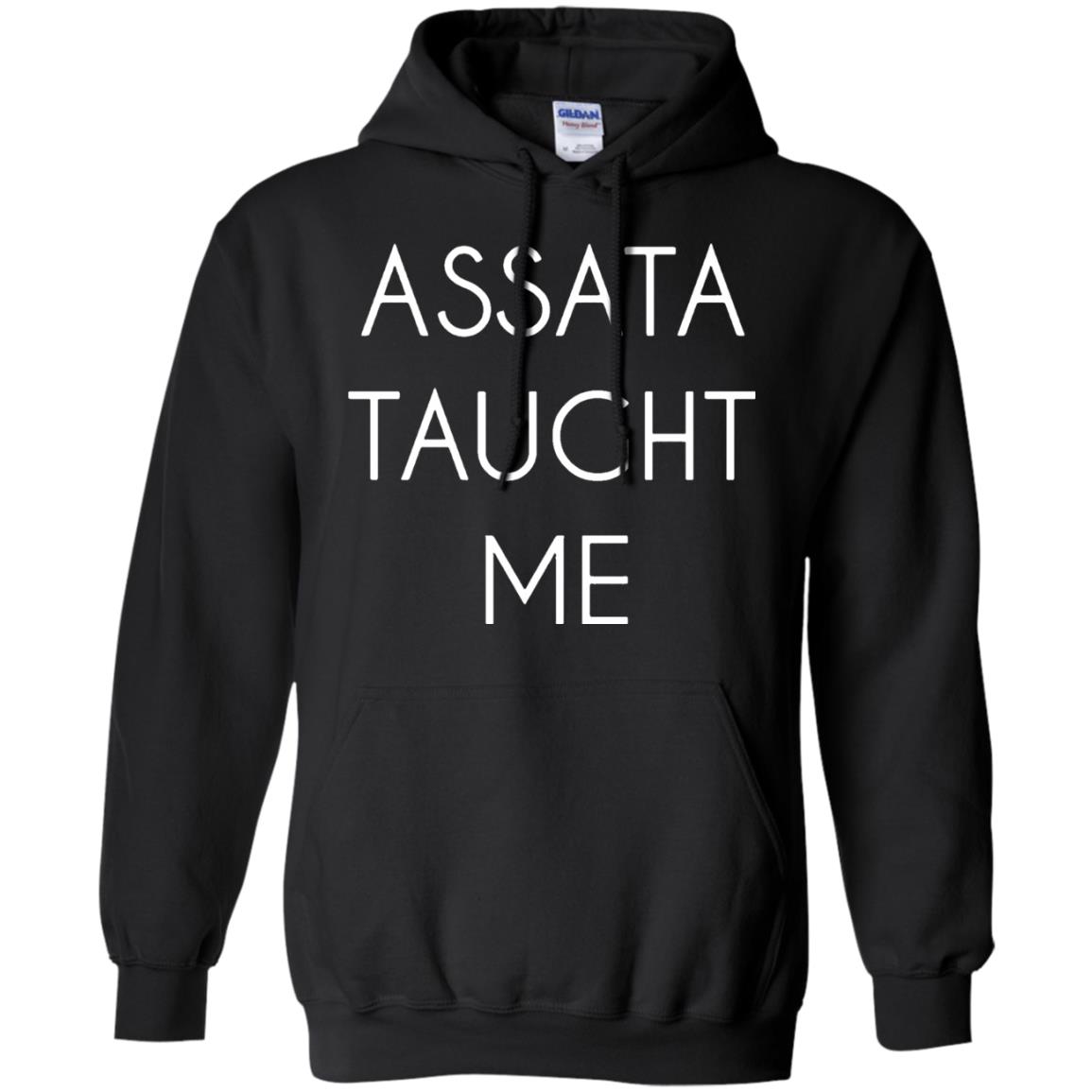 assata taught me hoodie - black
