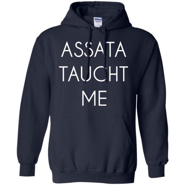 assata taught me hoodie - navy blue