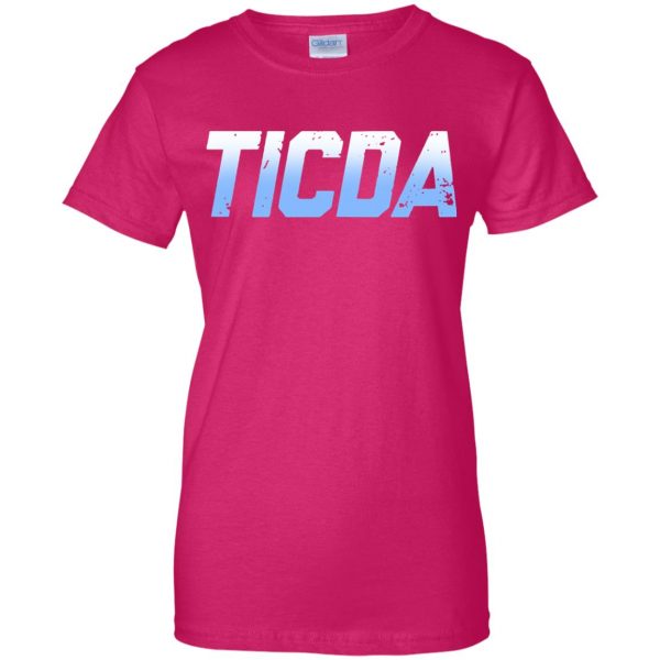 ticda womens t shirt - lady t shirt - pink heliconia