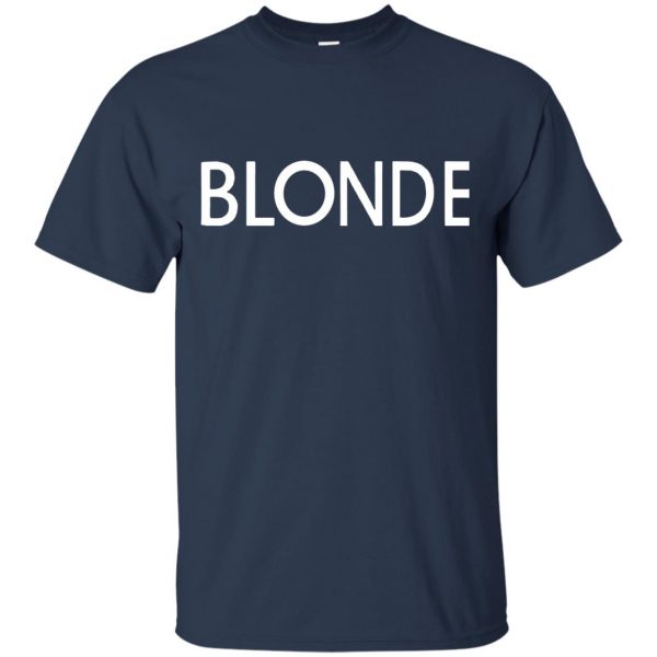 blonde t shirt - navy blue