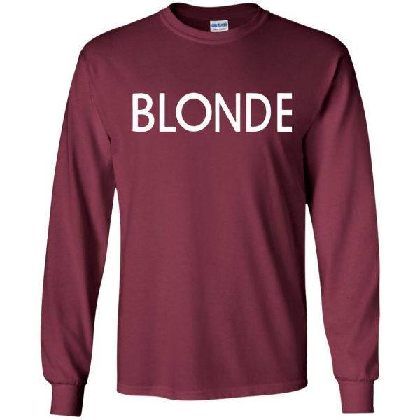 blonde long sleeve - maroon