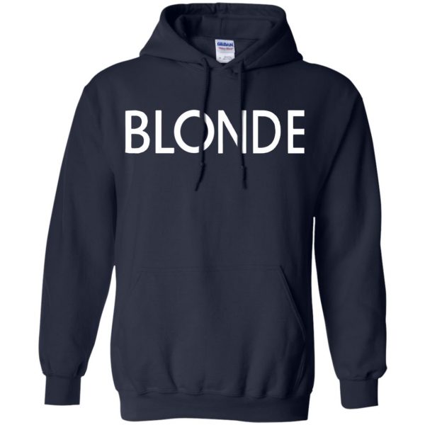 blonde hoodie - navy blue