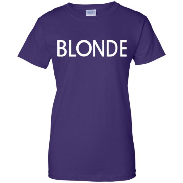 blonde womens t shirt - lady t shirt - purple