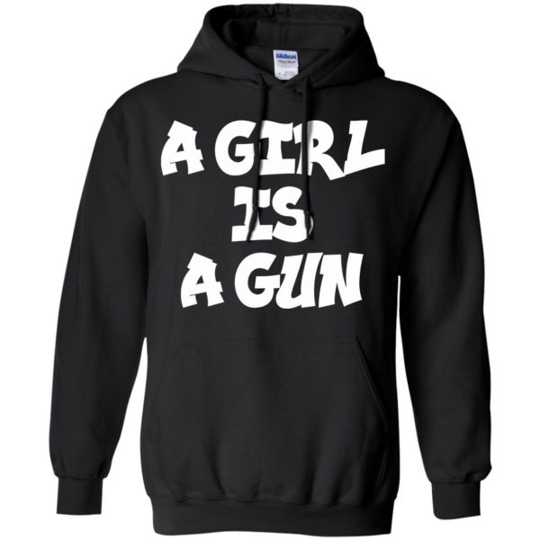 a girl is a gun hoodie - black