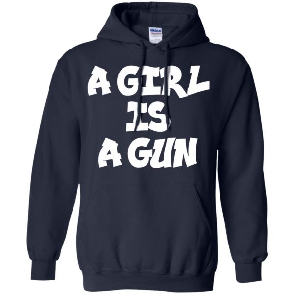 a girl is a gun hoodie - navy blue