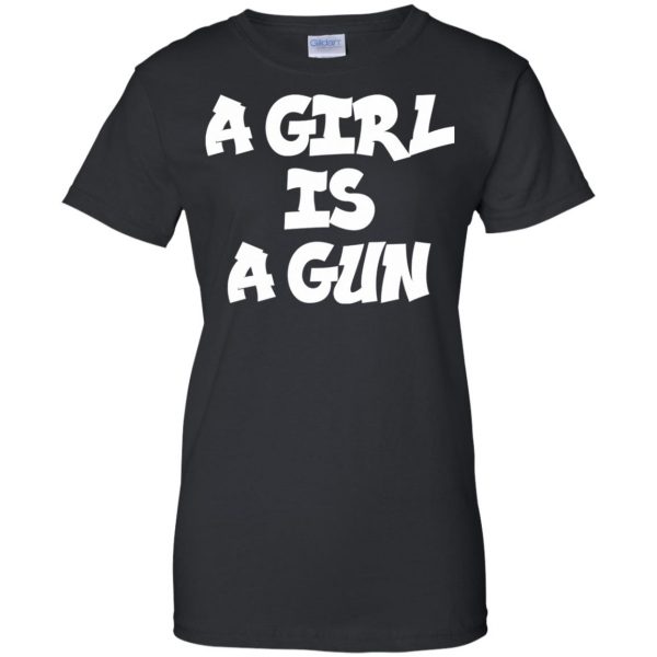 a girl is a gun womens t shirt - lady t shirt - black