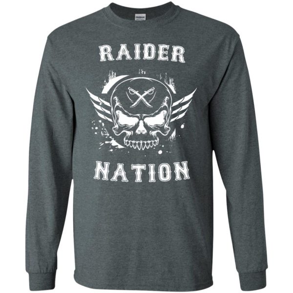 raider nations long sleeve - dark heather