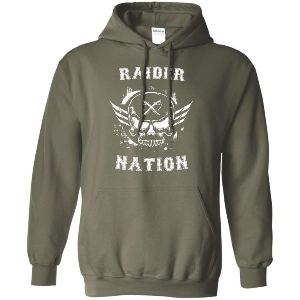 raider nations hoodie - military green