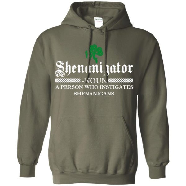 shenanigator hoodie - military green