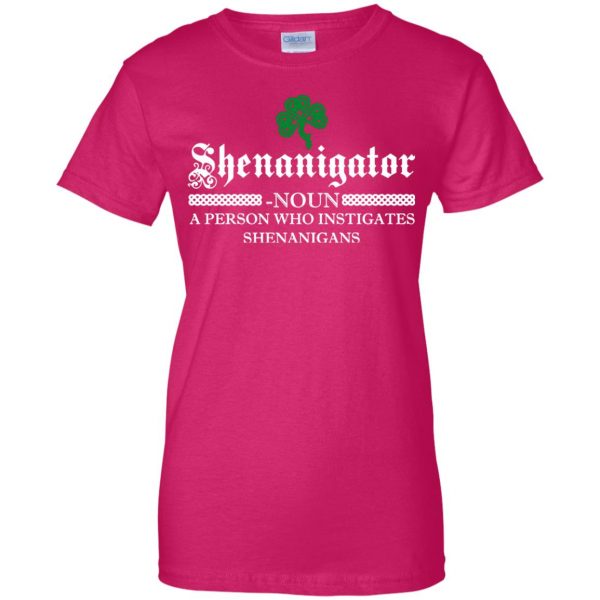 shenanigator womens t shirt - lady t shirt - pink heliconia
