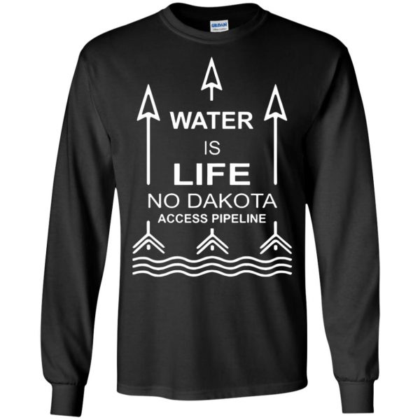 dakota access pipelines long sleeve - black