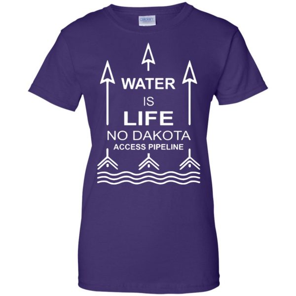 dakota access pipelines womens t shirt - lady t shirt - purple