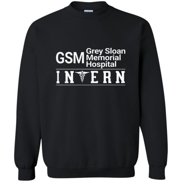grey sloan memorial hospital sweatshirt - black