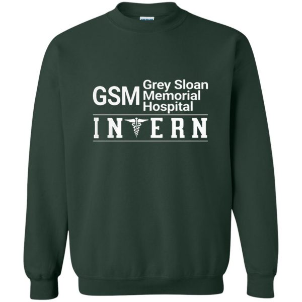 grey sloan memorial hospital sweatshirt - forest green