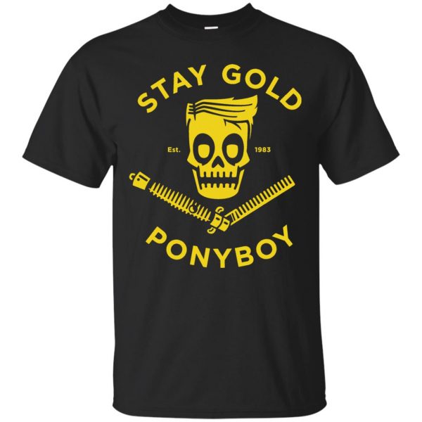 stay gold ponyboy shirt - black