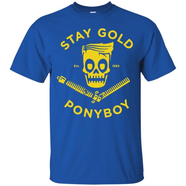 stay gold ponyboy t shirt - royal blue