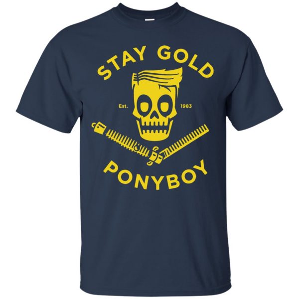 stay gold ponyboy t shirt - navy blue