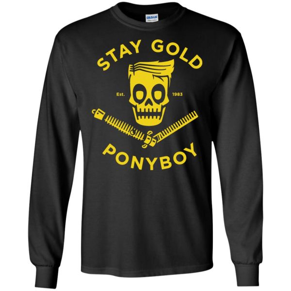 stay gold ponyboy long sleeve - black