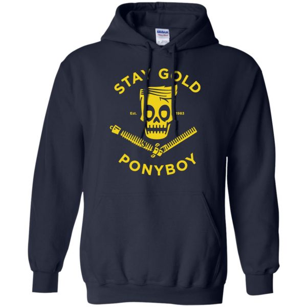 stay gold ponyboy hoodie - navy blue