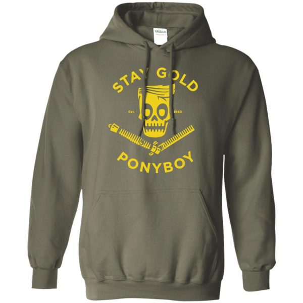 stay gold ponyboy hoodie - military green