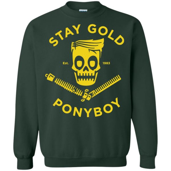 stay gold ponyboy sweatshirt - forest green