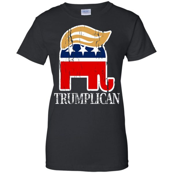 trumplican womens t shirt - lady t shirt - black