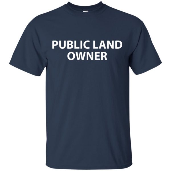 public land owner t shirt - navy blue