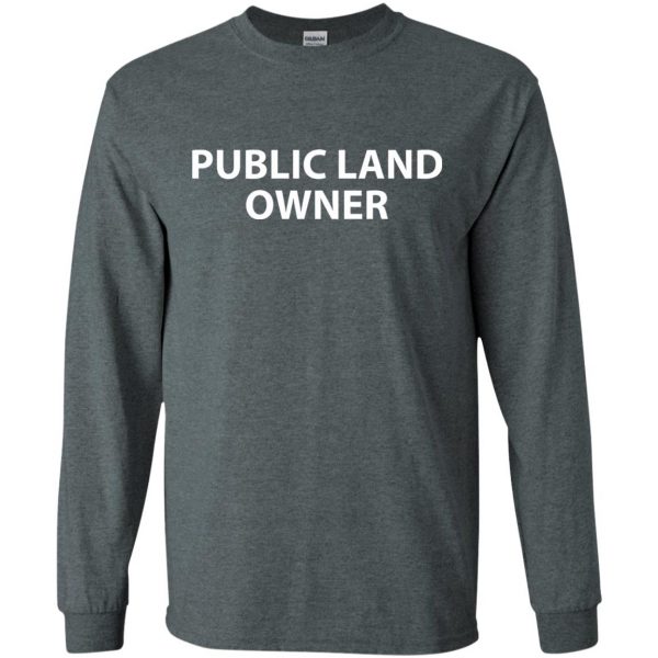 public land owner long sleeve - dark heather