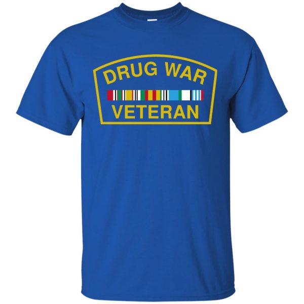 drug war veteran t shirt - royal blue