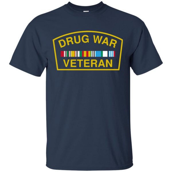 drug war veteran t shirt - navy blue