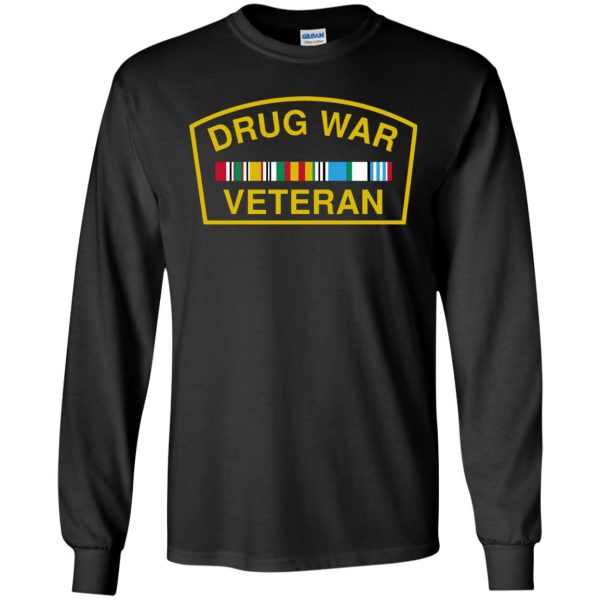 drug war veteran long sleeve - black