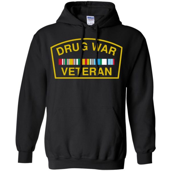 drug war veteran hoodie - black