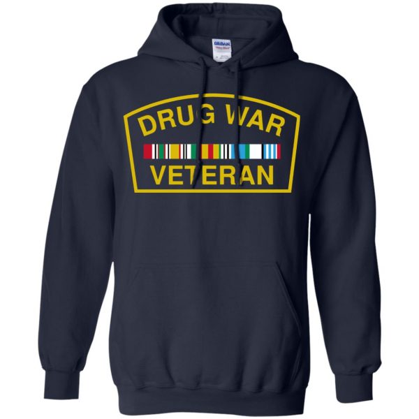 drug war veteran hoodie - navy blue