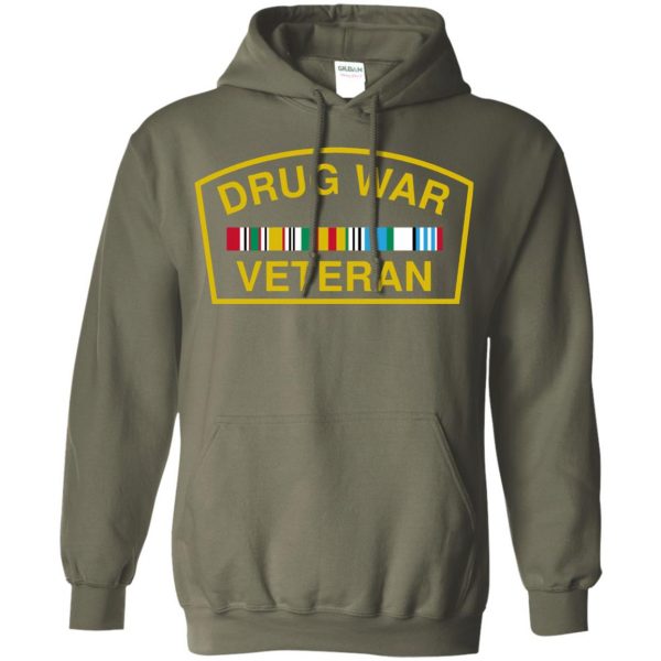 drug war veteran hoodie - military green