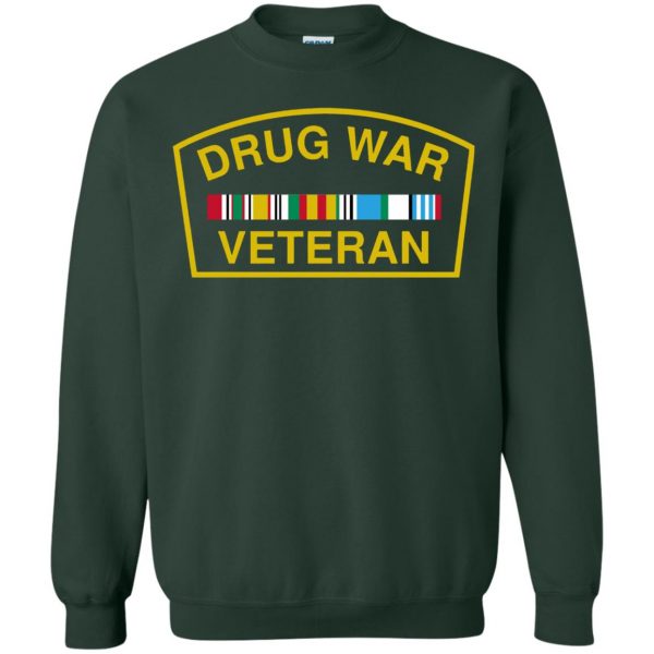 drug war veteran sweatshirt - forest green