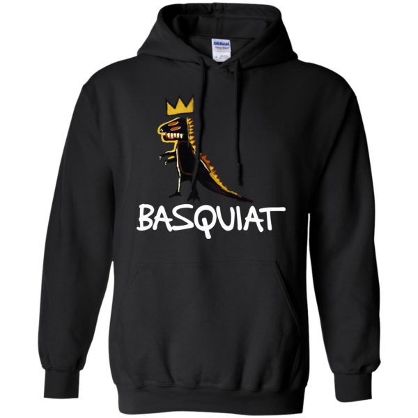 basquiat tees hoodie - black