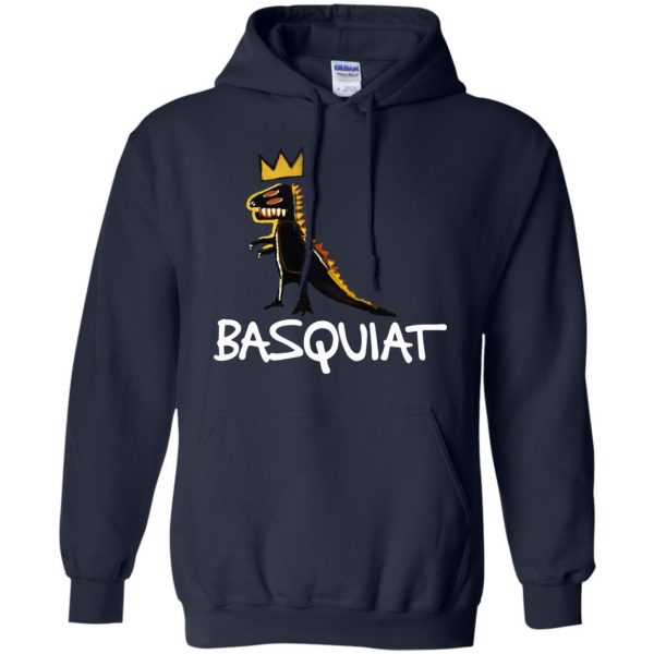 basquiat tees hoodie - navy blue