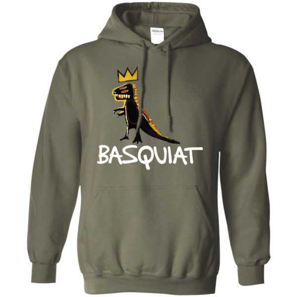 basquiat tees hoodie - military green