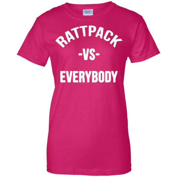 rattpack womens t shirt - lady t shirt - pink heliconia