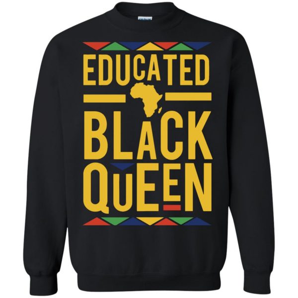 educated black queen sweatshirt - black