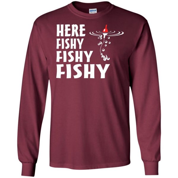 here fishy fishy long sleeve - maroon