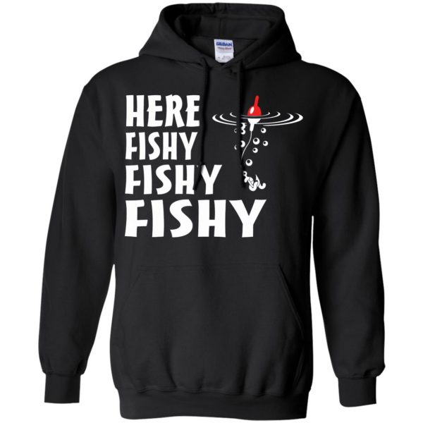 here fishy fishy hoodie - black