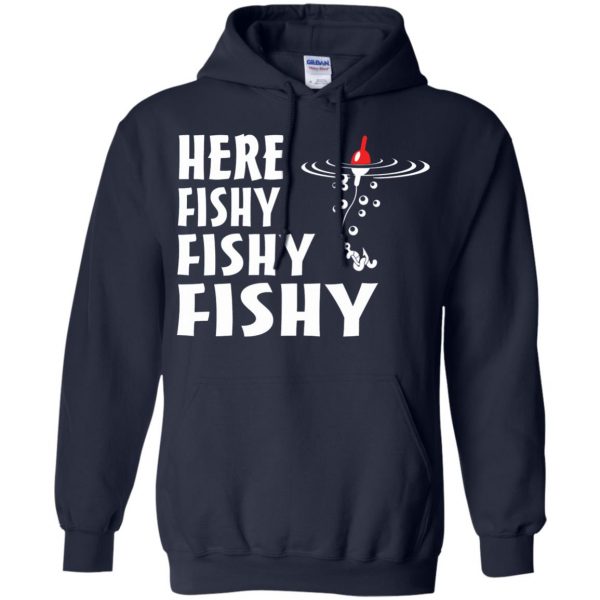 here fishy fishy hoodie - navy blue