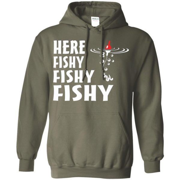 here fishy fishy hoodie - military green