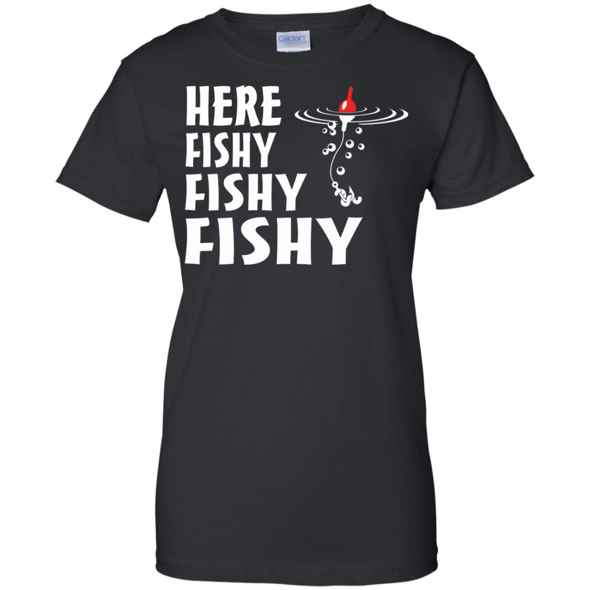 here fishy fishy womens t shirt - lady t shirt - black