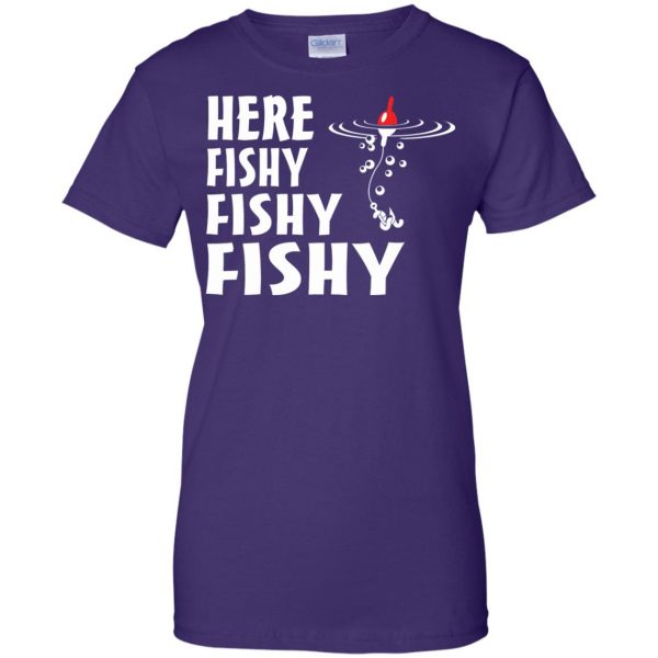 here fishy fishy womens t shirt - lady t shirt - purple