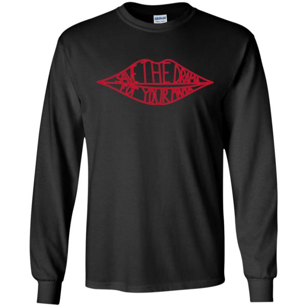 save the drama for your mama long sleeve - black