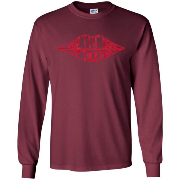 save the drama for your mama long sleeve - maroon